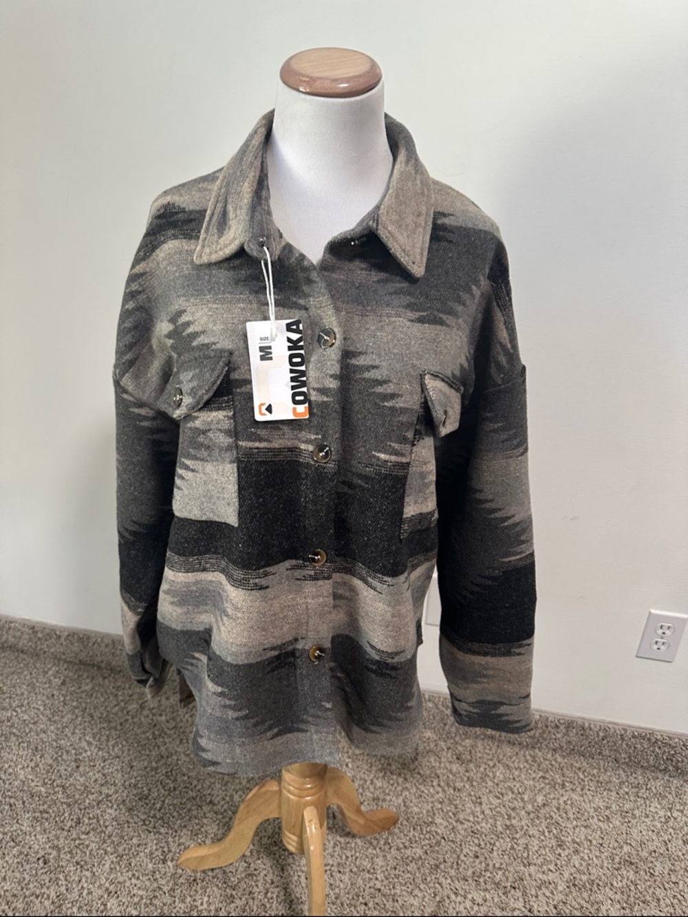 🐝 NWT Cowoka Flannel Shirt Jacket